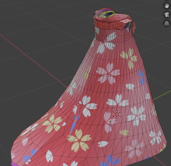 【無料】十二単の一部 袖なし ひな祭り用 △3176【VRChat想定】