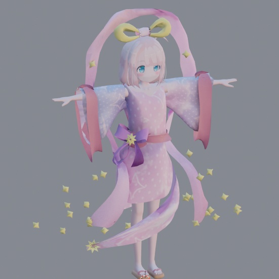 【無料】七夕用織姫衣装 △5516【VRChat想定】