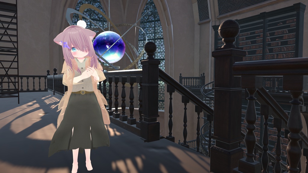 3Dモデル くるくる袖カーディガン【VRChat想定】ホオズキ/Tireru/レム/リィ/九尾の傍観者対応