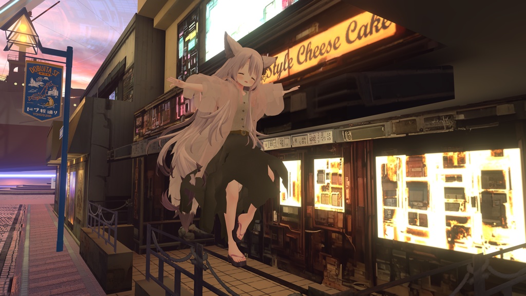 3Dモデル くるくる袖カーディガン【VRChat想定】ホオズキ/Tireru/レム/リィ/九尾の傍観者対応