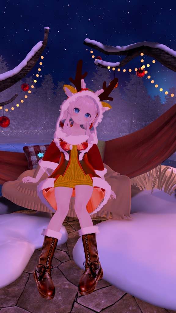 【無料+α】3Dモデル トナカイサンタ服+おまけのドラゴンVer【VRChat想定】