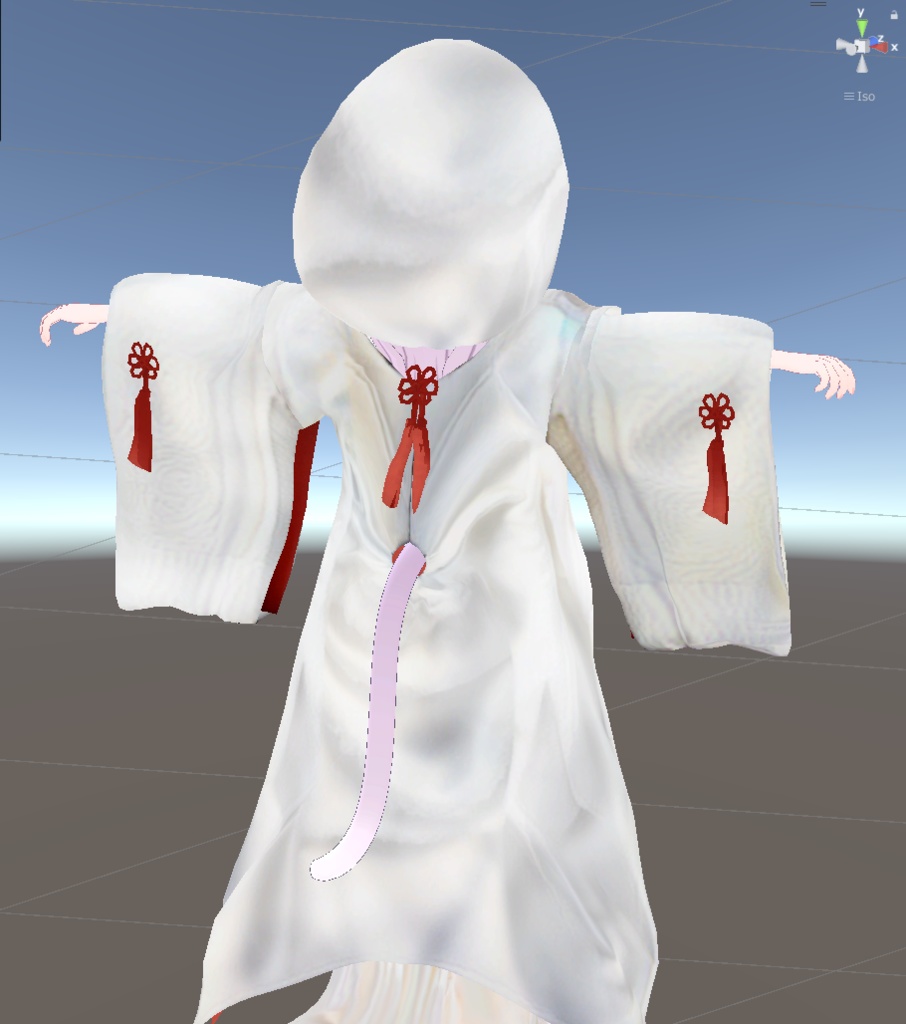 3Dモデル「白無垢 狐の嫁入り」 九尾の傍観者対応衣装+α【VRChat想定】【Modular Avatar対応】