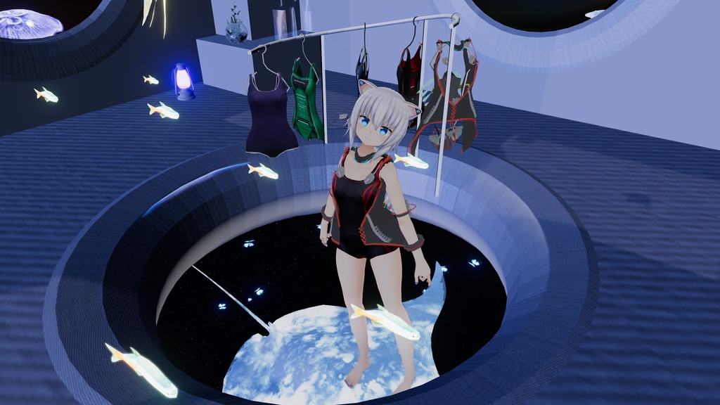3Dモデル swimmer coat ますきゃっと対応【VRChat想定】