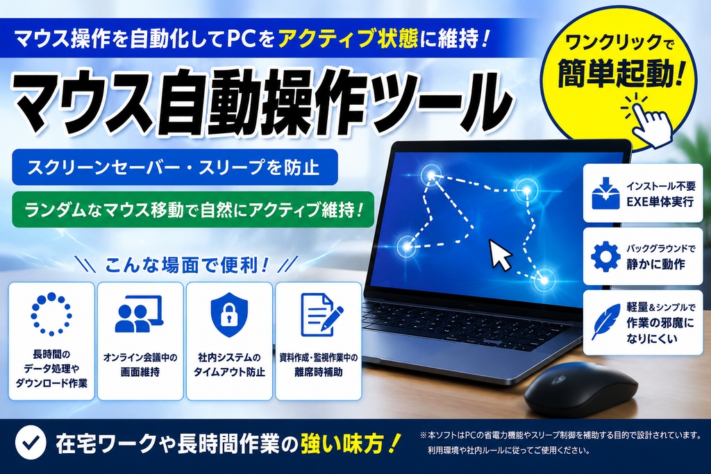 スリープ防止マウスツール
