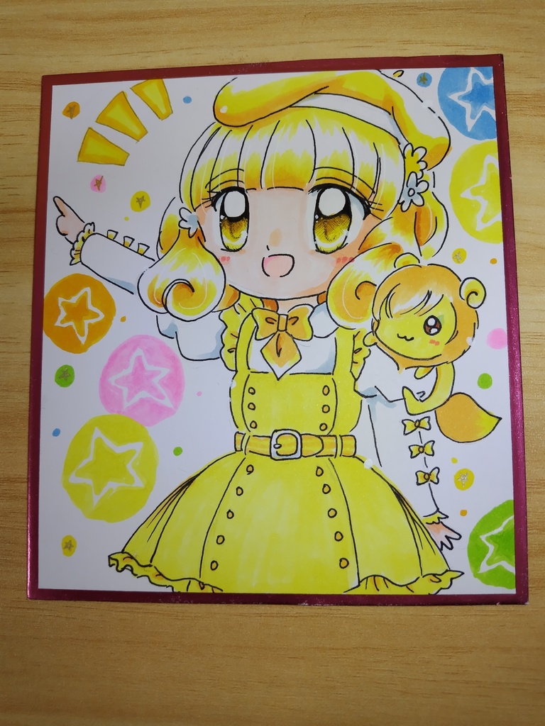 色紙 やよいちゃんとポップ