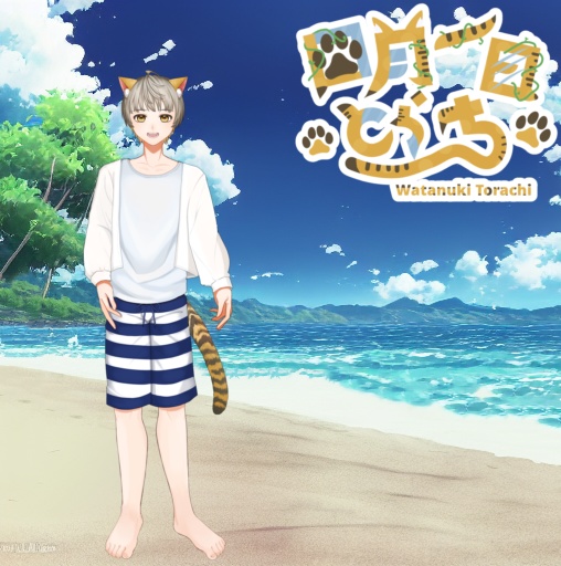 四月一日とらちステッカー(水着)　[5枚入り]