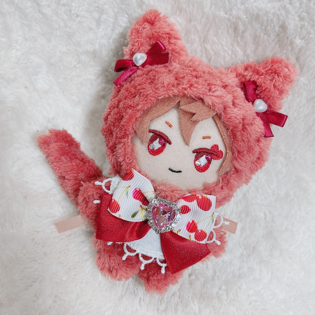 おめかしねこちゃんmini🐈チェリーレッド🍒❤️