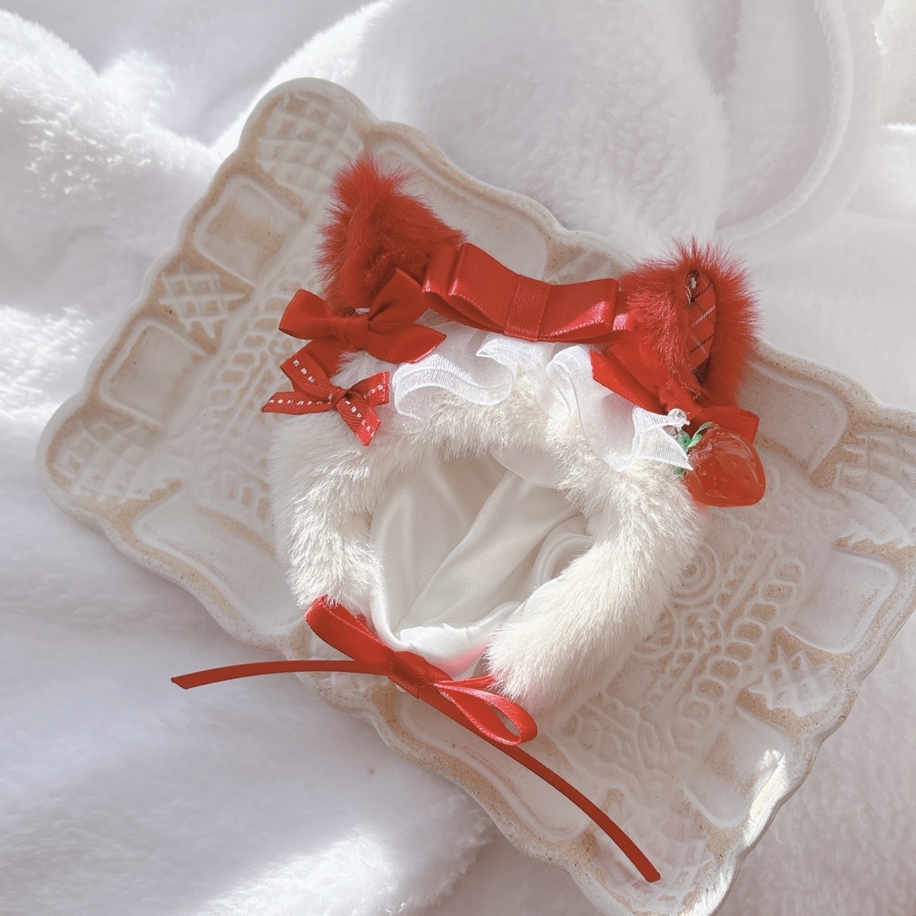 ねこずきん love  strawberry🍓