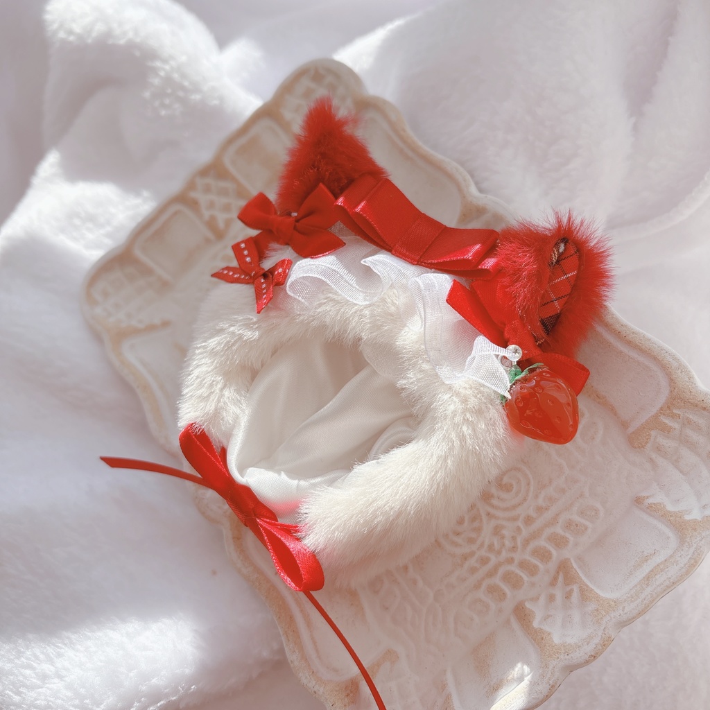 ねこずきん love strawberry🍓