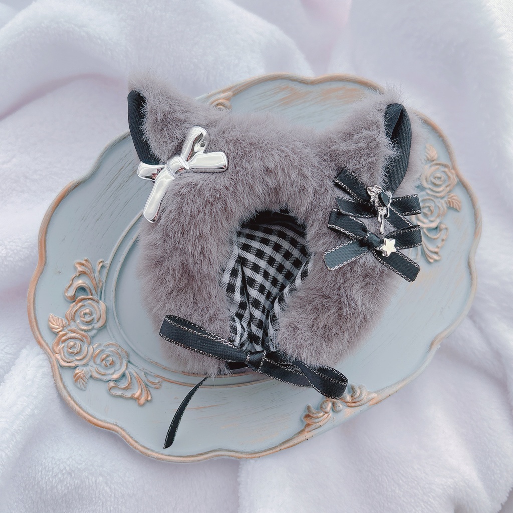 ねこずきん ダークグレー🖤