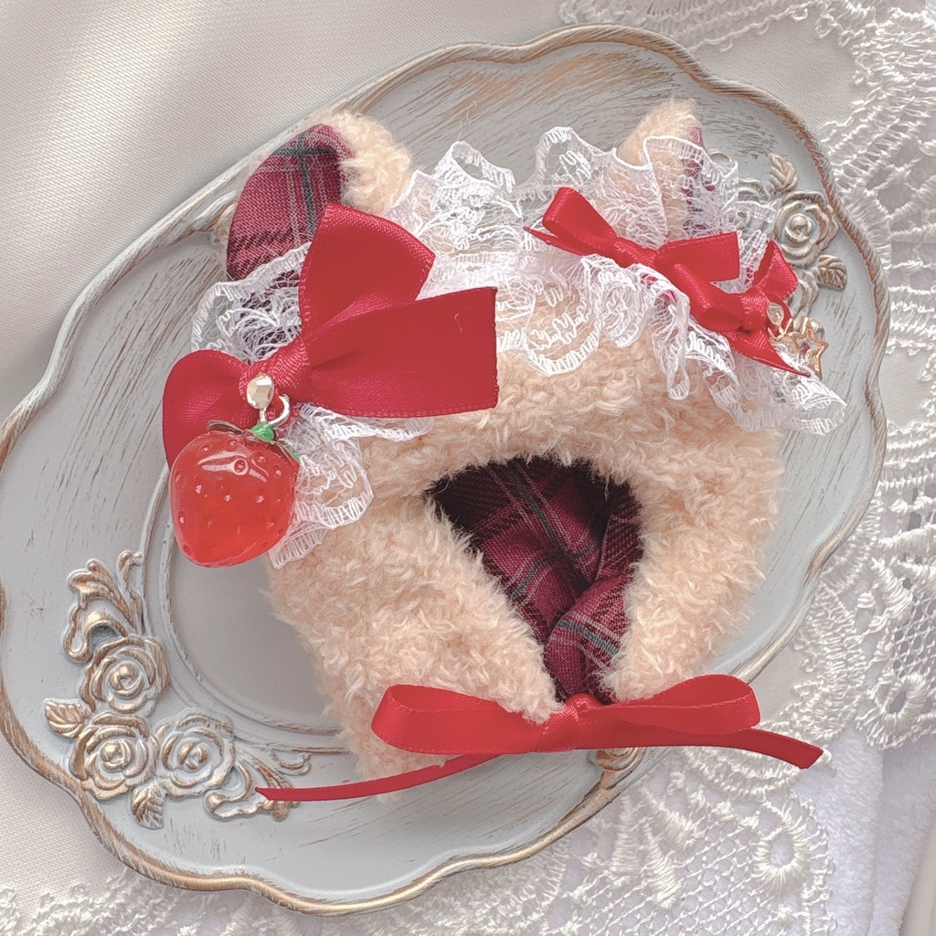 strawberry custard bare🧸🍓