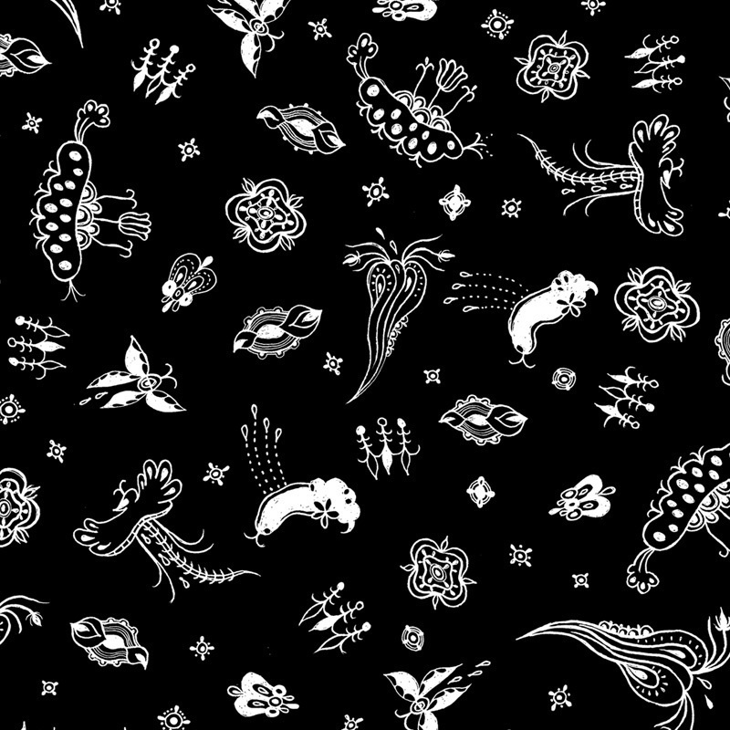 生きものたちが踊る(ブラック)