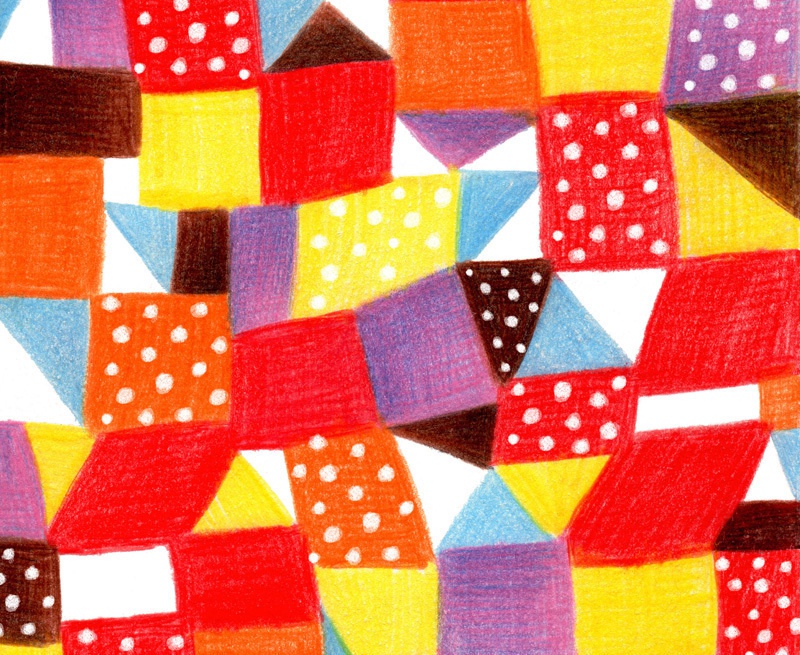 パッチワーク畑ポーチ