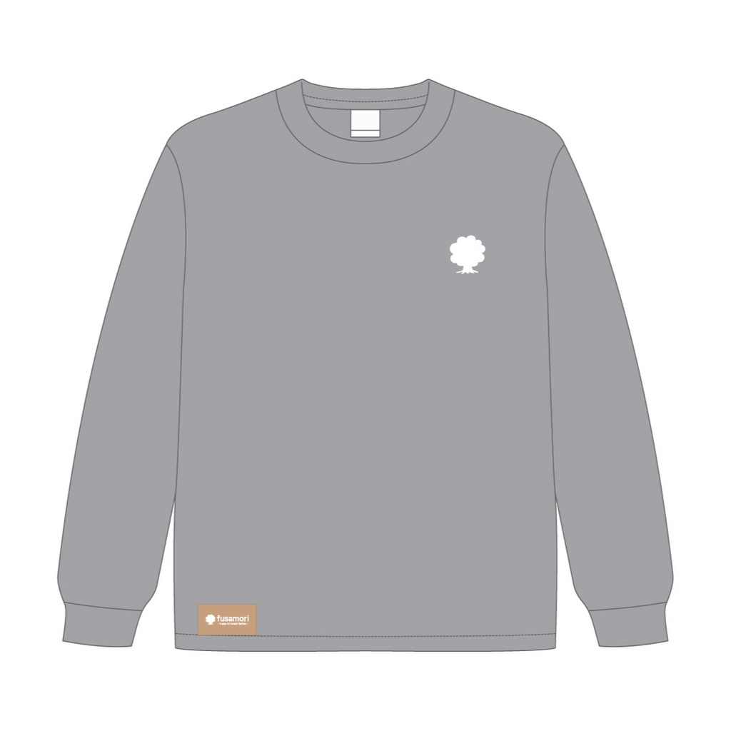 【フサ森】ロングTシャツ / グレー （2月上旬～中旬発送予定）