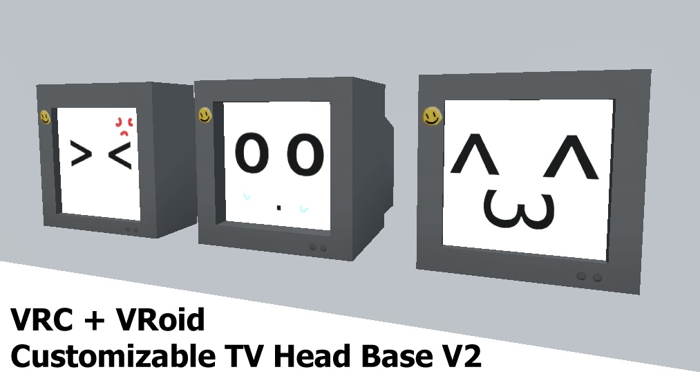 [VRChat + VRoid] TV Head Base 2.0