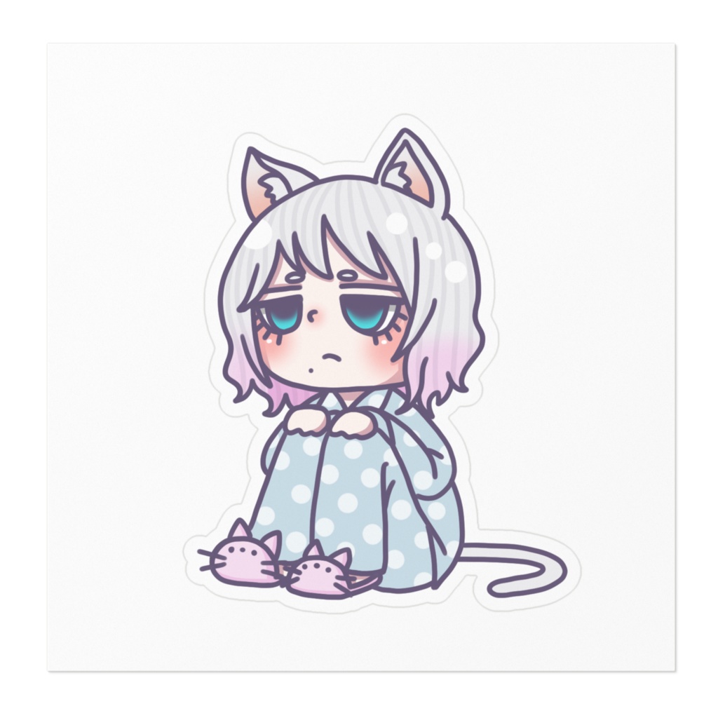 よるねこステッカー