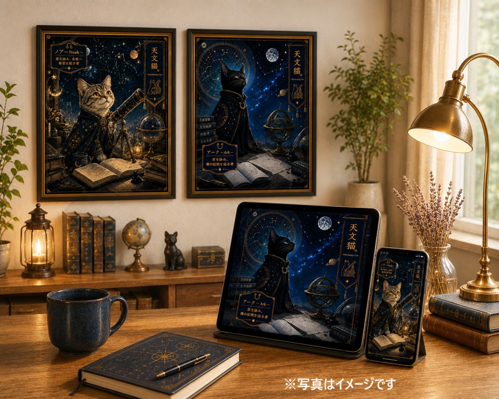天文猫物語 ― Astronomy Cat Story ―【猫/天文/宇宙/星座/生成AI/イラスト】