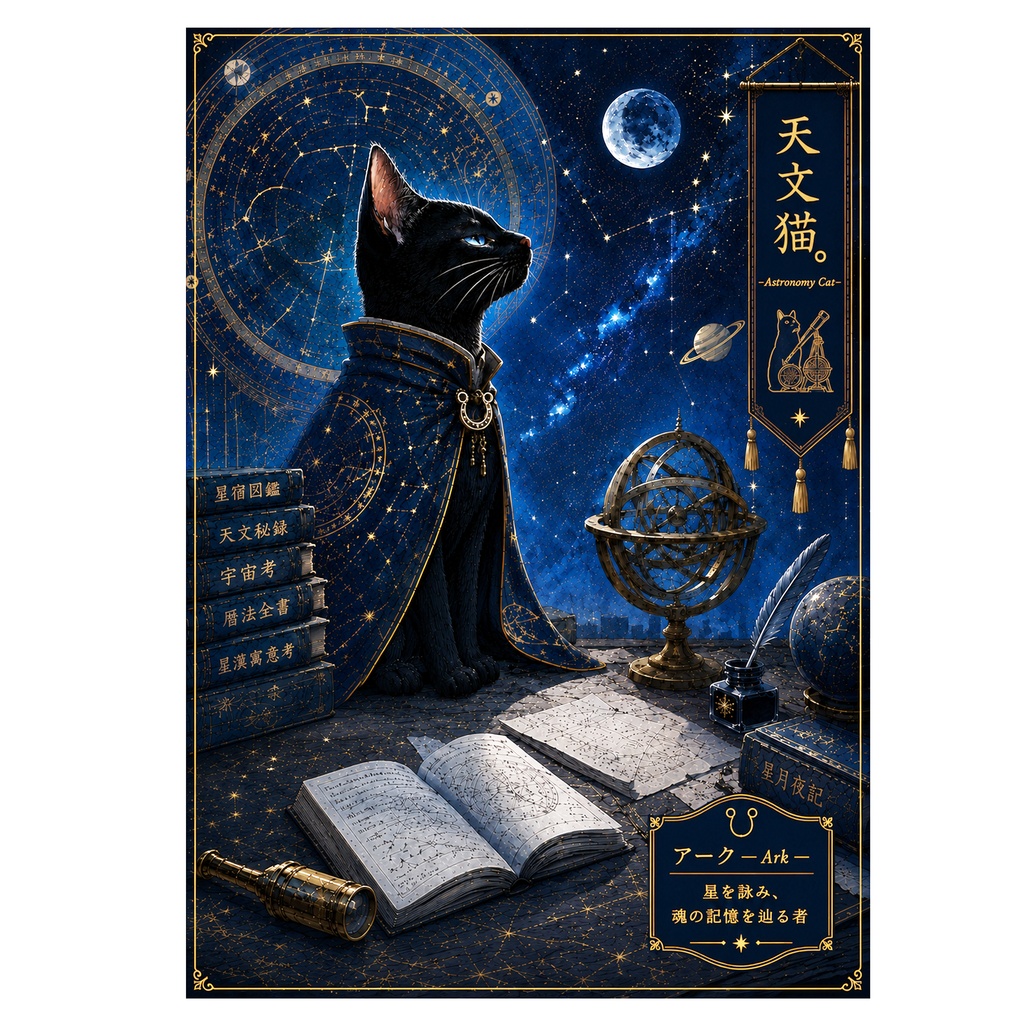 天文猫物語 ― Astronomy Cat Story ―【猫/天文/宇宙/星座/生成AI/イラスト】