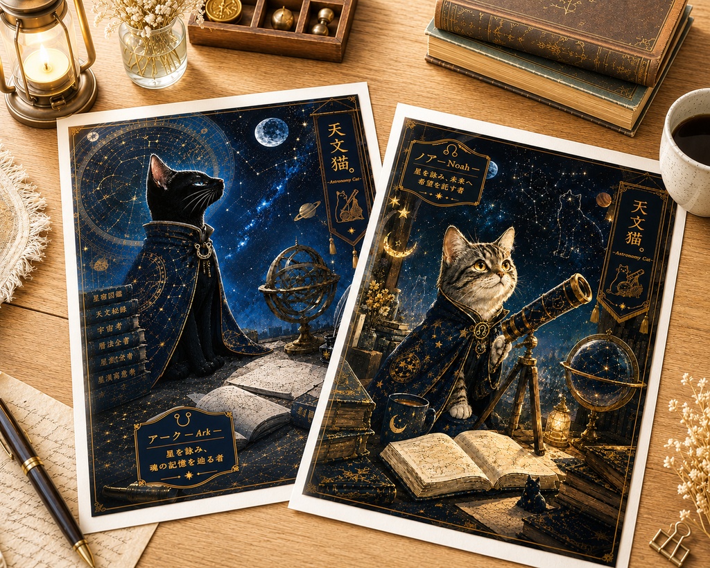 天文猫物語 ― Astronomy Cat Story ―【猫/天文/宇宙/星座/生成AI/イラスト】
