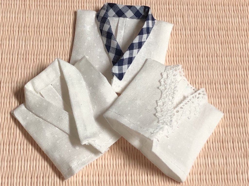 半襦袢風・襟付き和装インナー［ねんどろいどどーる(通常/身長調整)対応サイズ］