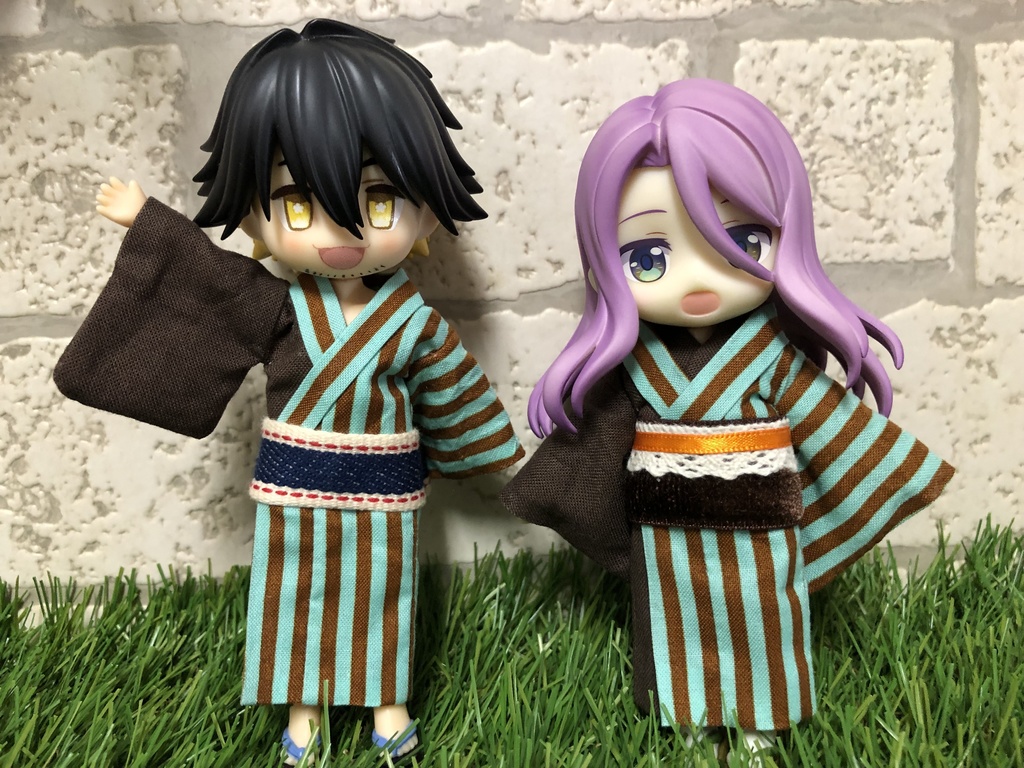 チョコミント着物&レース帯セット［ねんどろいどどーる(通常/身長調整)対応サイズ］