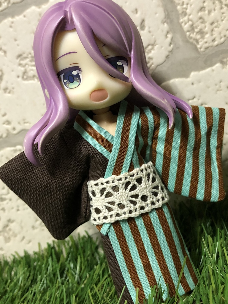 チョコミント着物&レース帯セット［ねんどろいどどーる(通常/身長調整)対応サイズ］