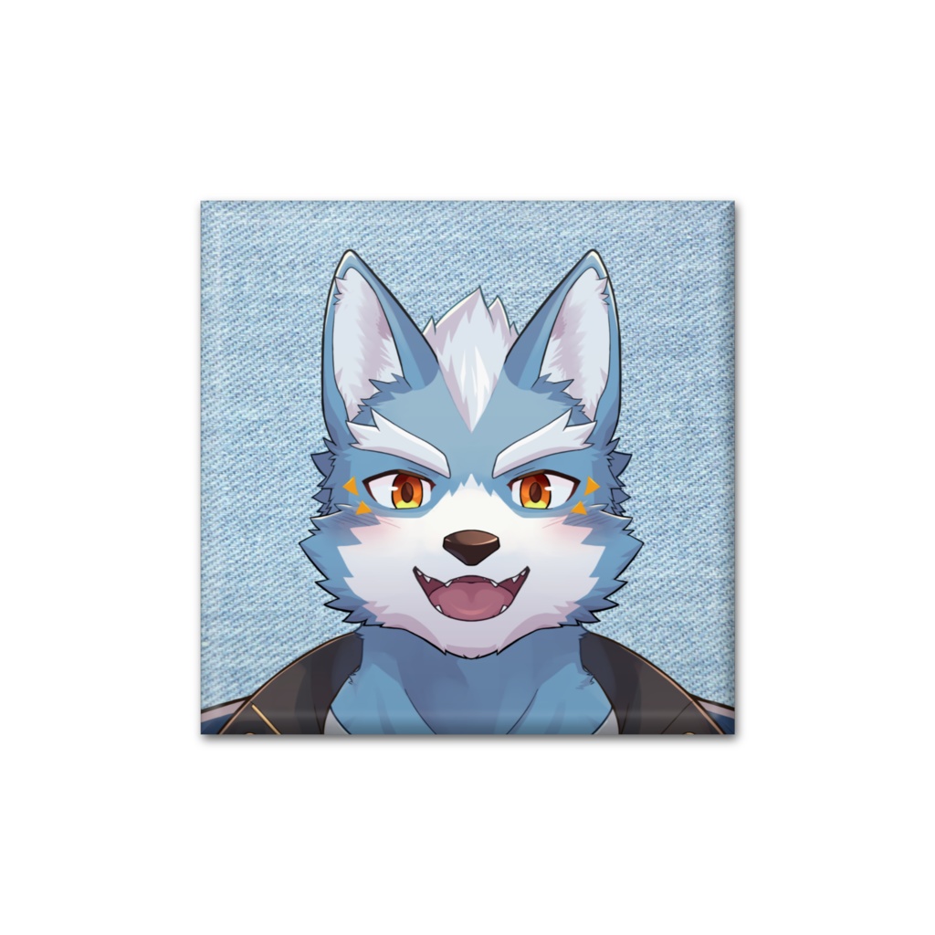 四角形缶バッジ　ノーマル