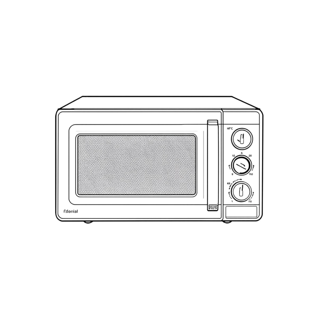 漫画風・白黒家電クリップアート8点セット