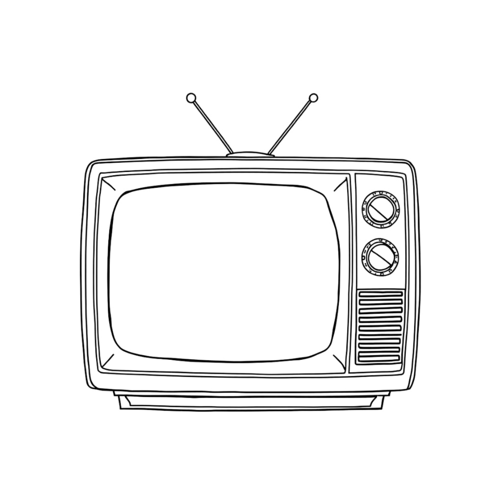 漫画風・白黒家電クリップアート8点セット