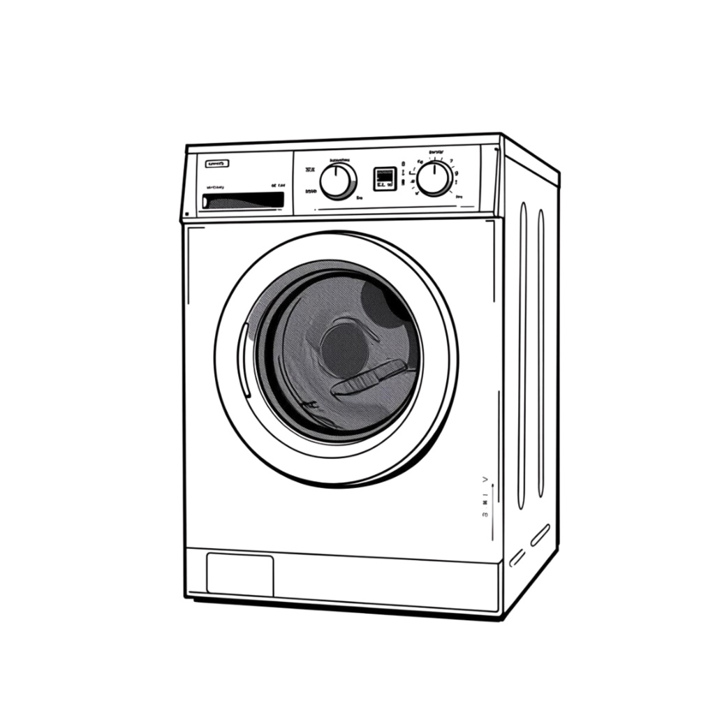 漫画風・白黒家電クリップアート8点セット