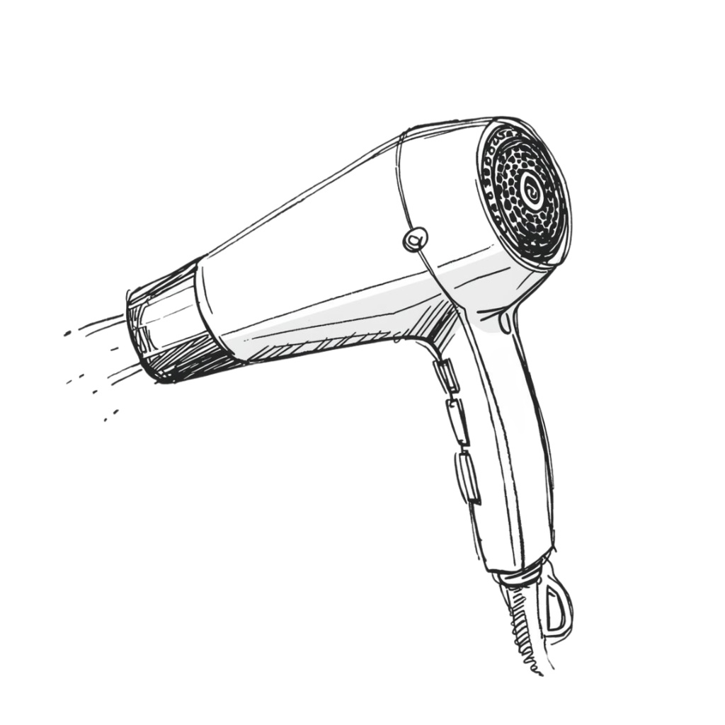 漫画風・白黒家電クリップアート8点セット