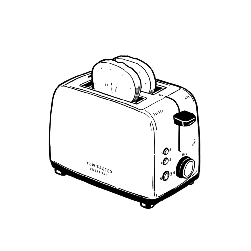 漫画風・白黒家電クリップアート8点セット