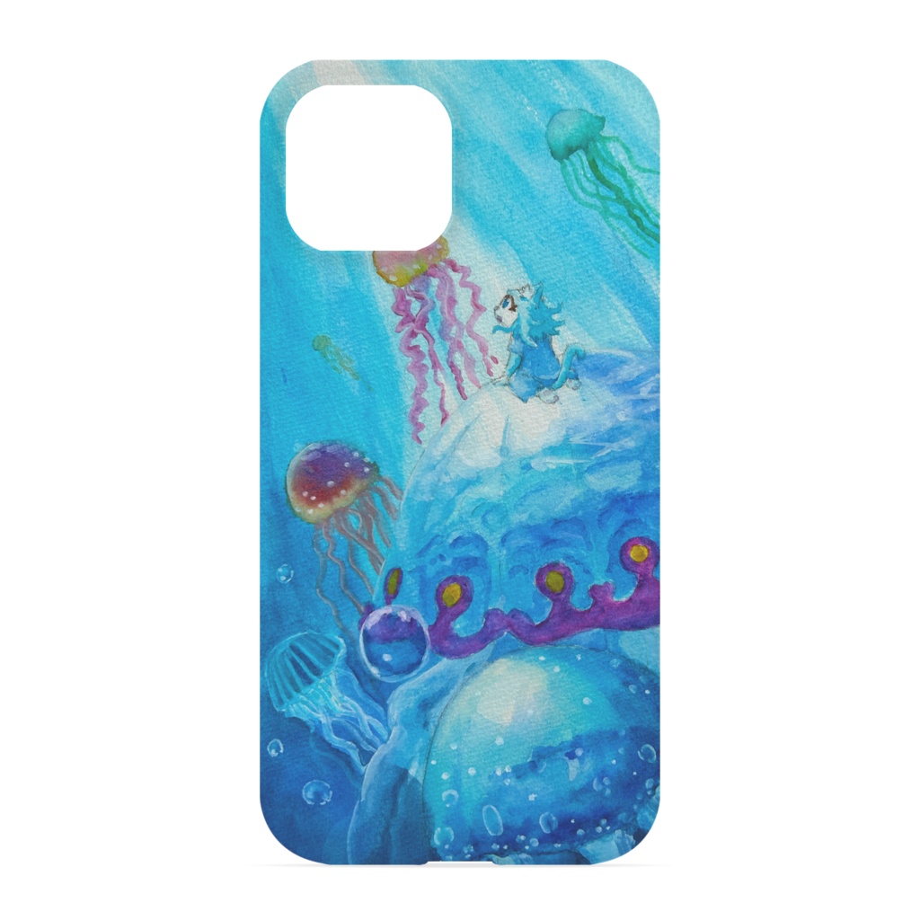 iPhoneケース・カバー　宝石猫　aquamarine