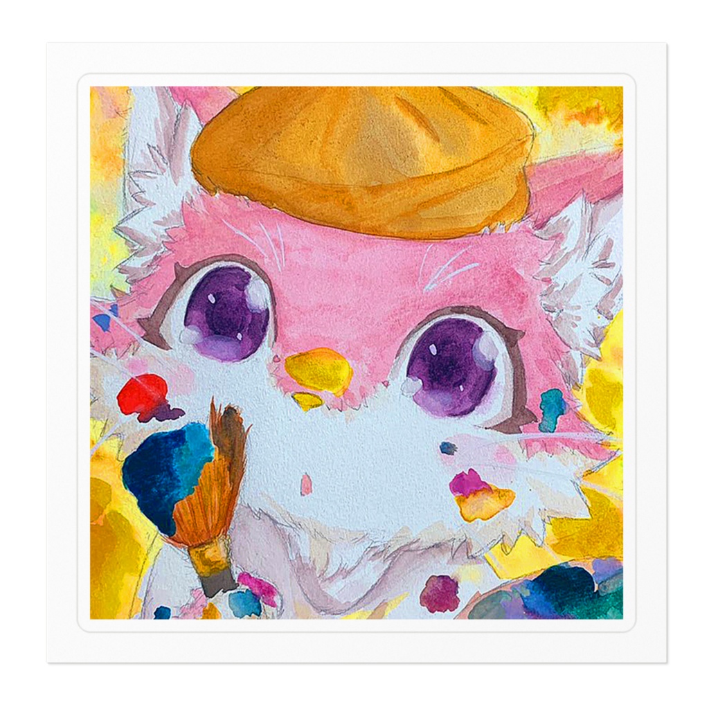 ステッカー 宝石猫 what to draw