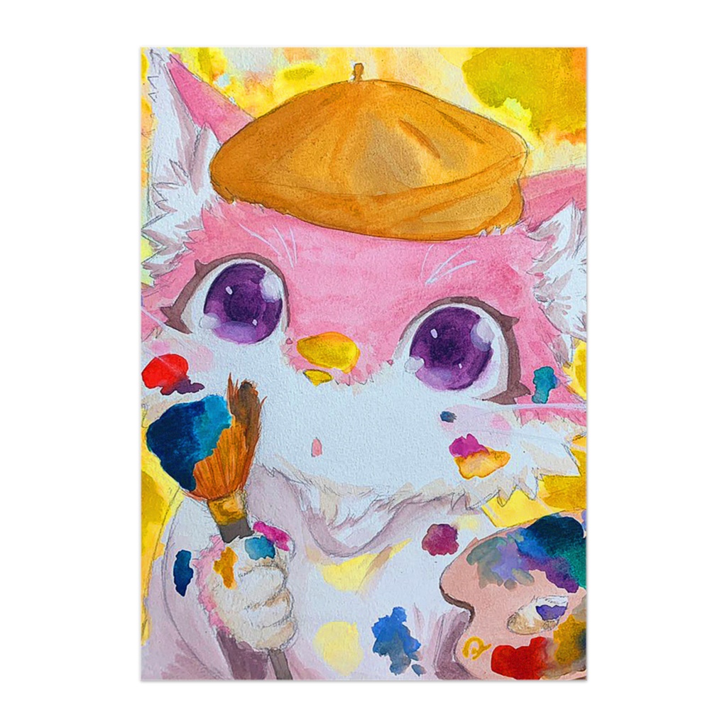 パネル　宝石猫　what to draw