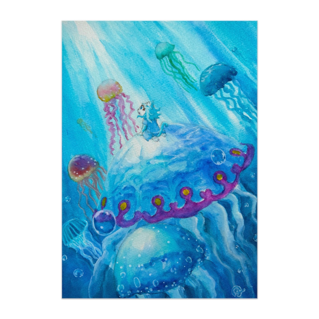 パネル 宝石猫 aquamarine