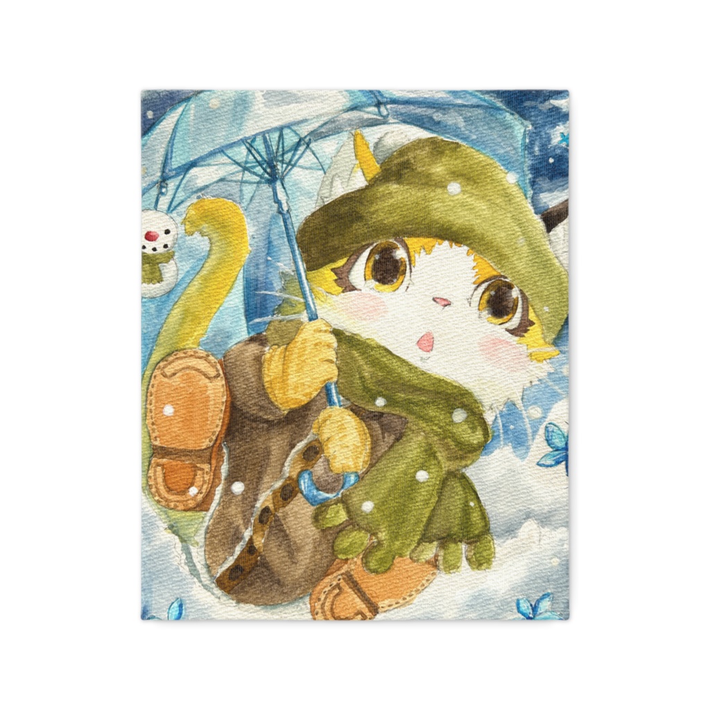 キャンバス 宝石猫 雪雲の先へ