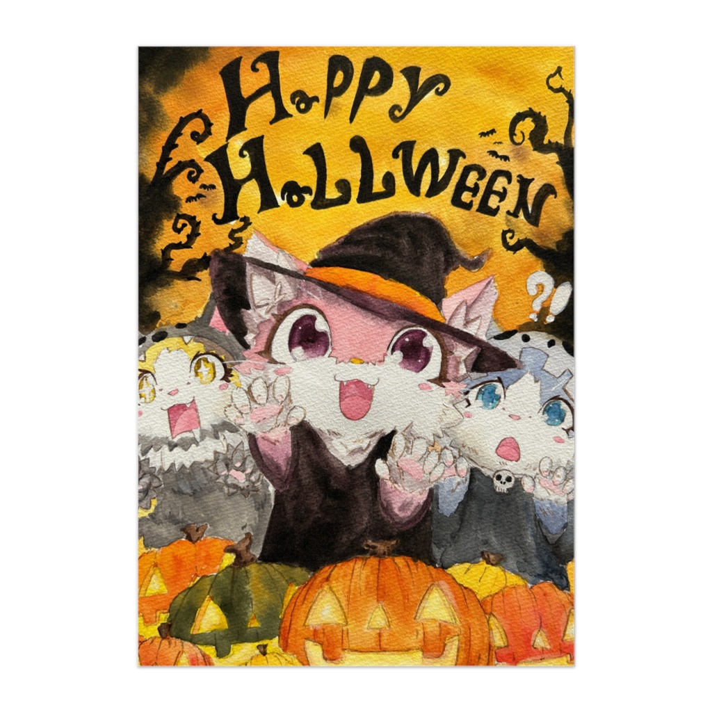 パネル 宝石猫 Trick or treat