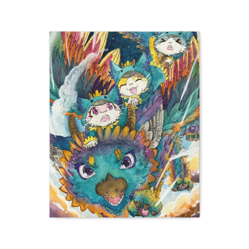 キャンバス 宝石猫 新たな夜明け