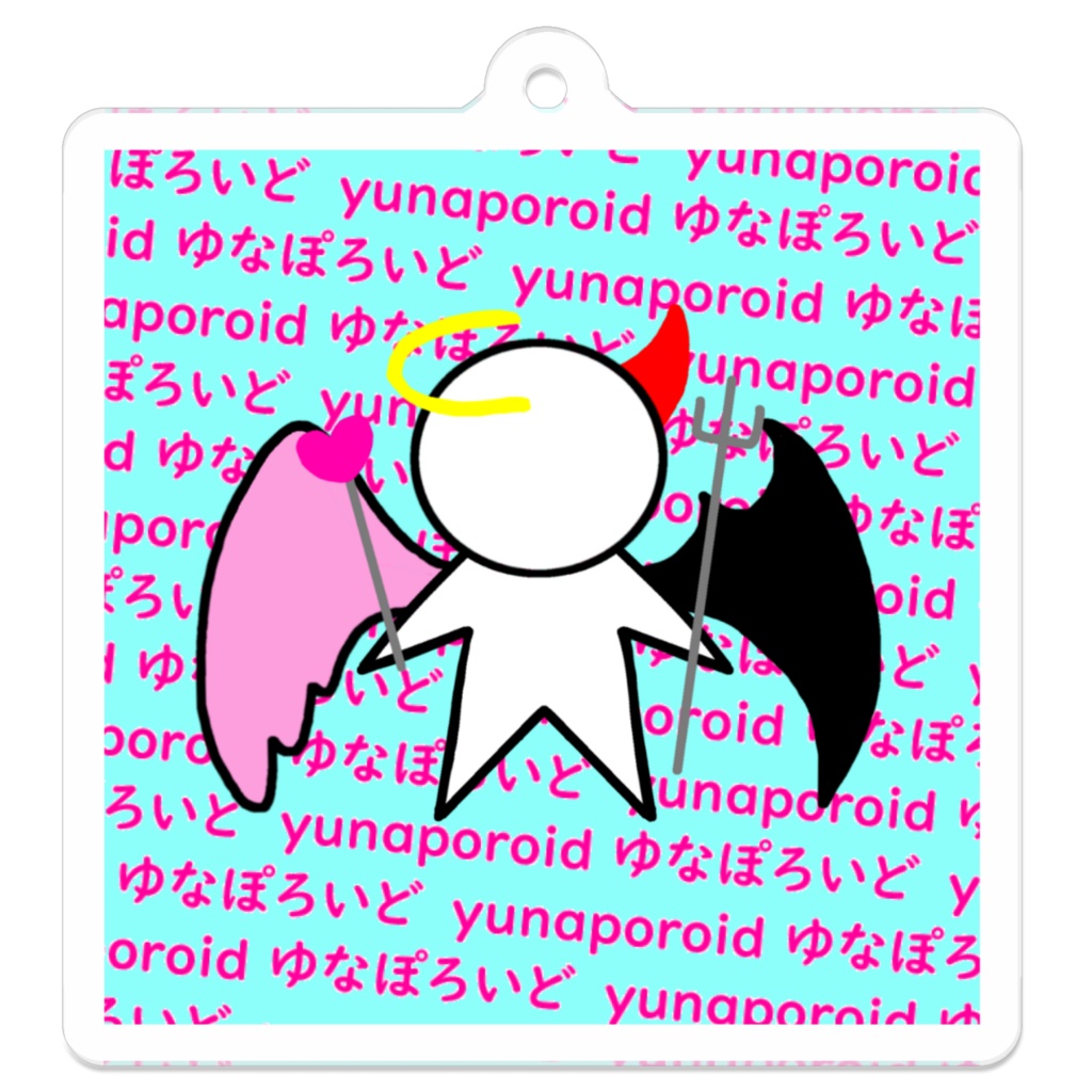 ゆなぽろいどアクリルキーホルダー【堕天使ちゃん背景あり】