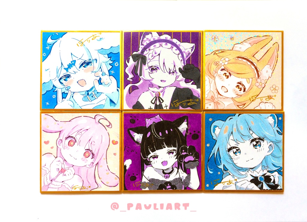 サイン入り！【ちっちゃい色紙ガチャ】ケモ耳ver.
