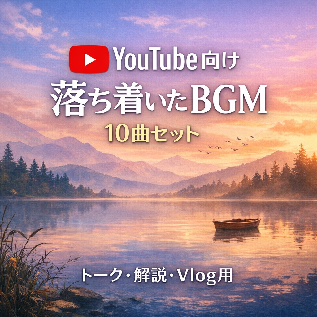 YouTube向け 落ち着いたBGM 10曲セット トーク・解説用 (No.260001)