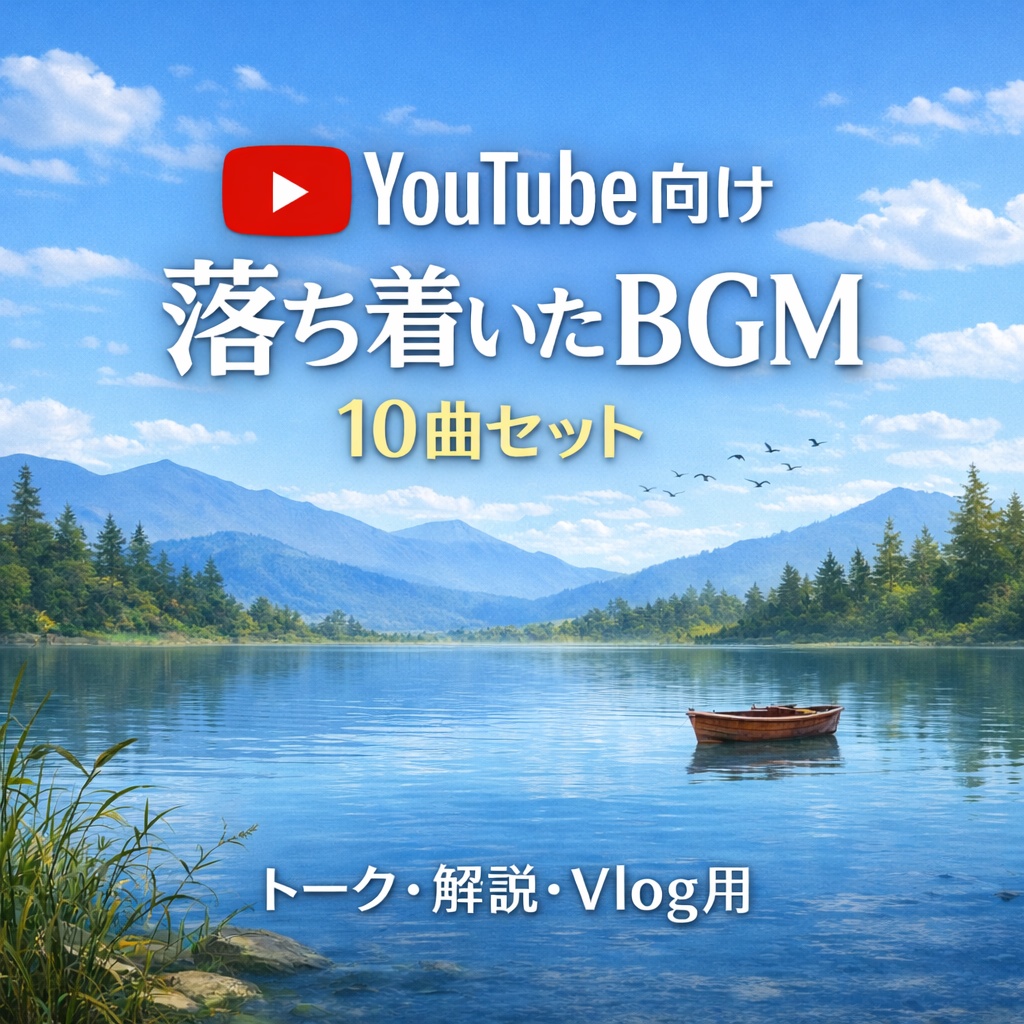 YouTube向け 落ち着いたBGM 10曲セット トーク・解説用 (No.260002)