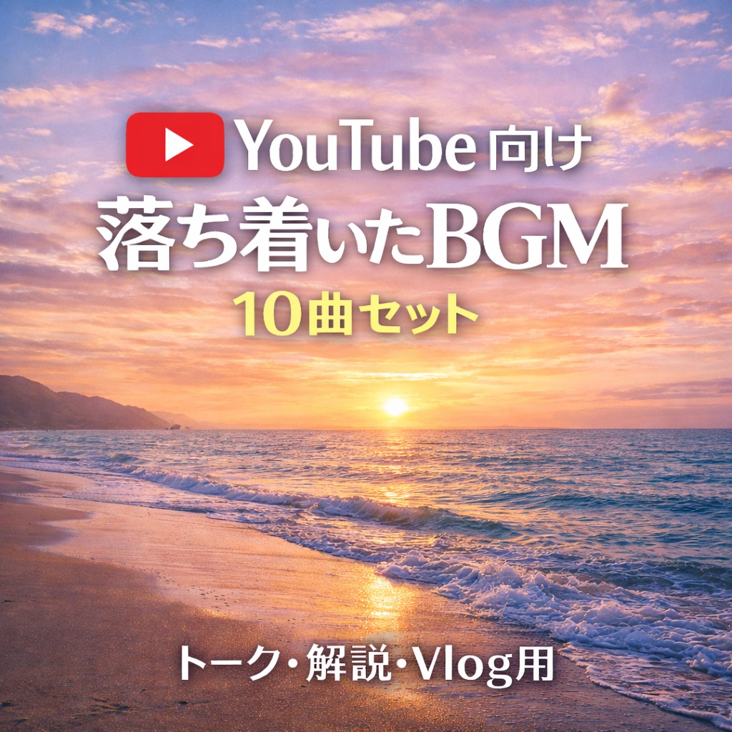 YouTube向け 落ち着いたBGM 10曲セット トーク・解説用 (No.260006)