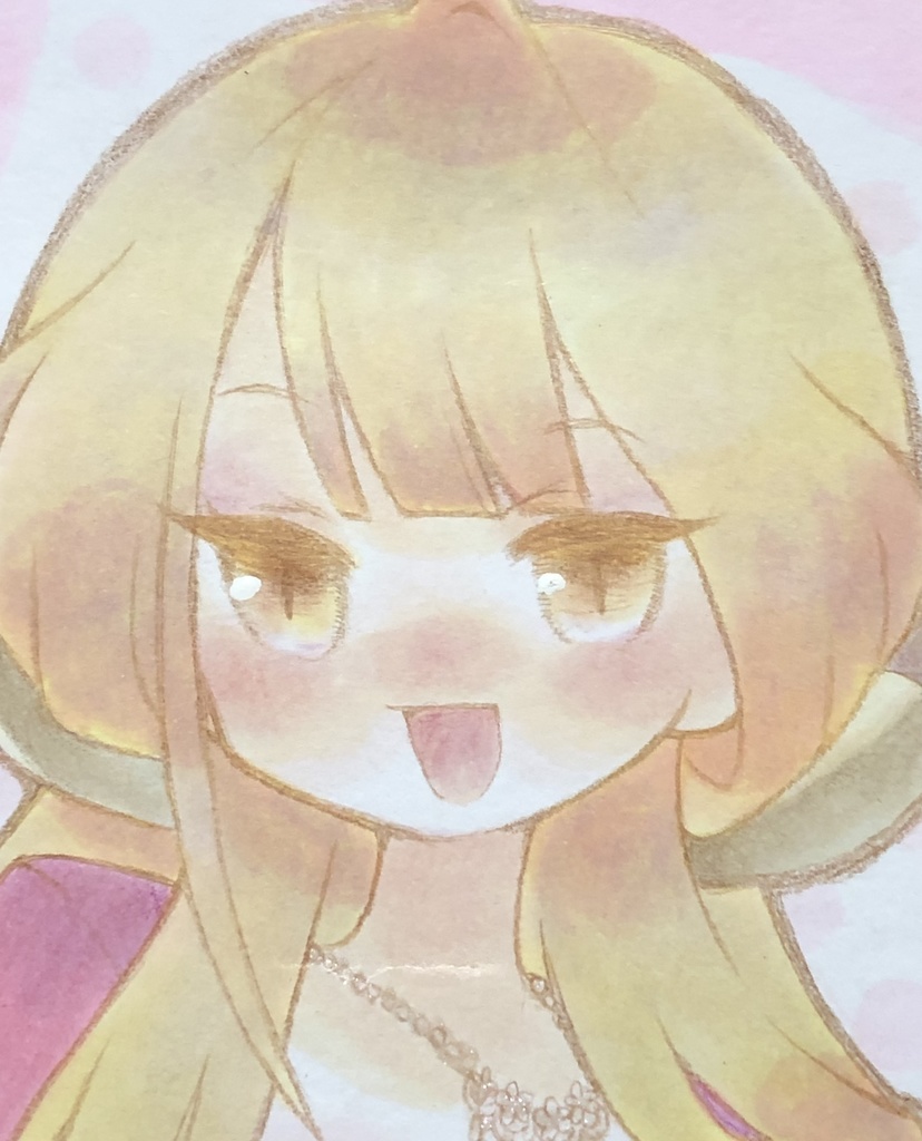 陸八魔アル/手描き色紙