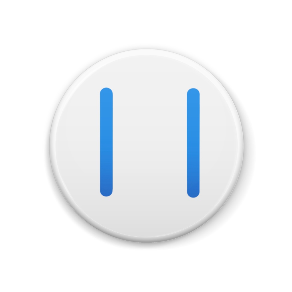 ぴぴぴ缶バッジ(白×青)