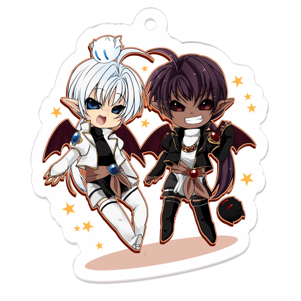 オリジナル創作 ロードゥ&ブラウ アクリルキーホルダー