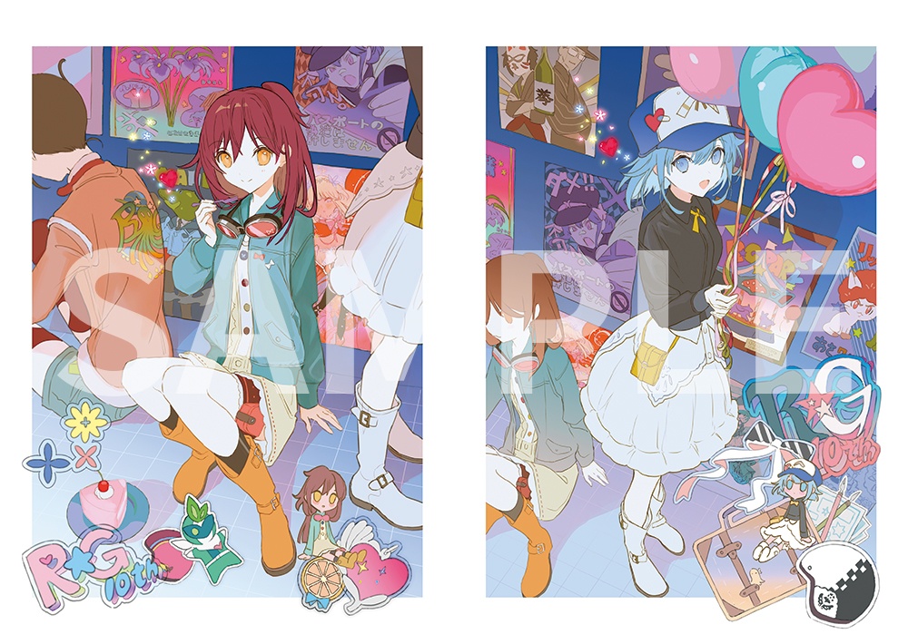 「ローリング☆ガールズ」 10周年記念本&ステッカーセット(サイン入りポスカ付き)