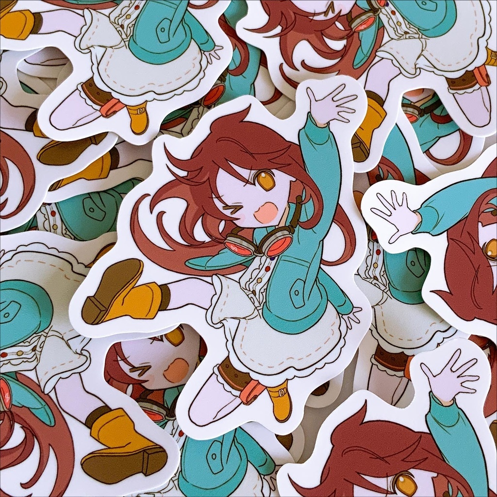 「ローリング☆ガールズ」森友 望未 ステッカー【おまけファイル付き】