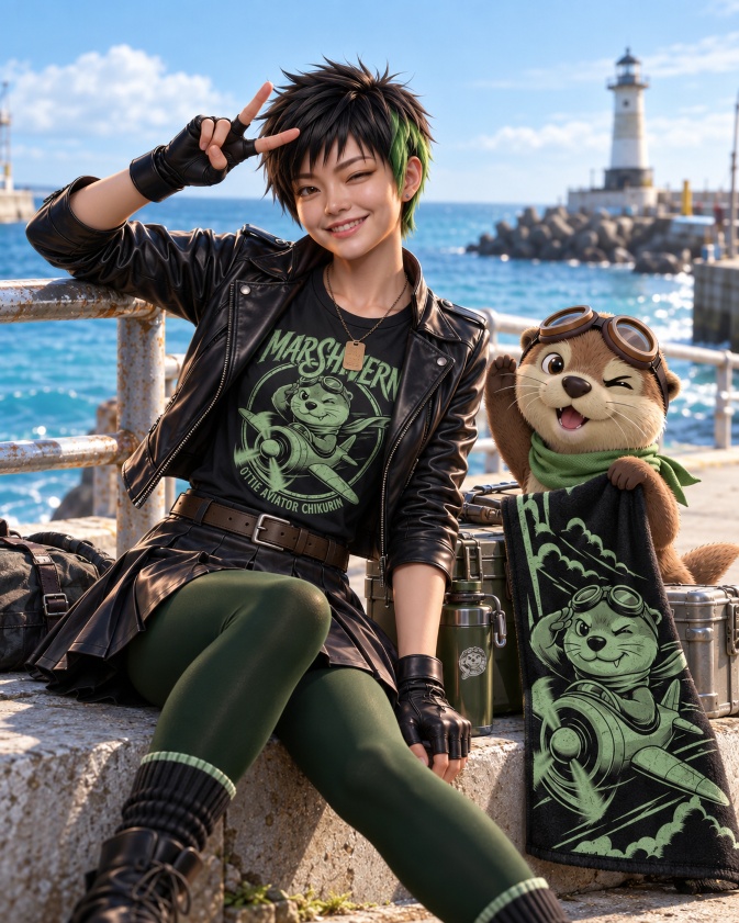 OTTIE AVIATOR CHIKURIN TEE 001